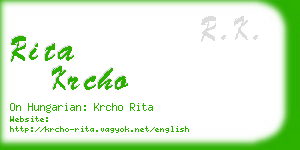 rita krcho business card